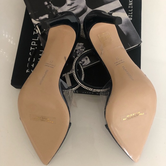 Self-portrait Mika crystal embellished sparkle glitter pointy toe heels - Picture 11 of 12